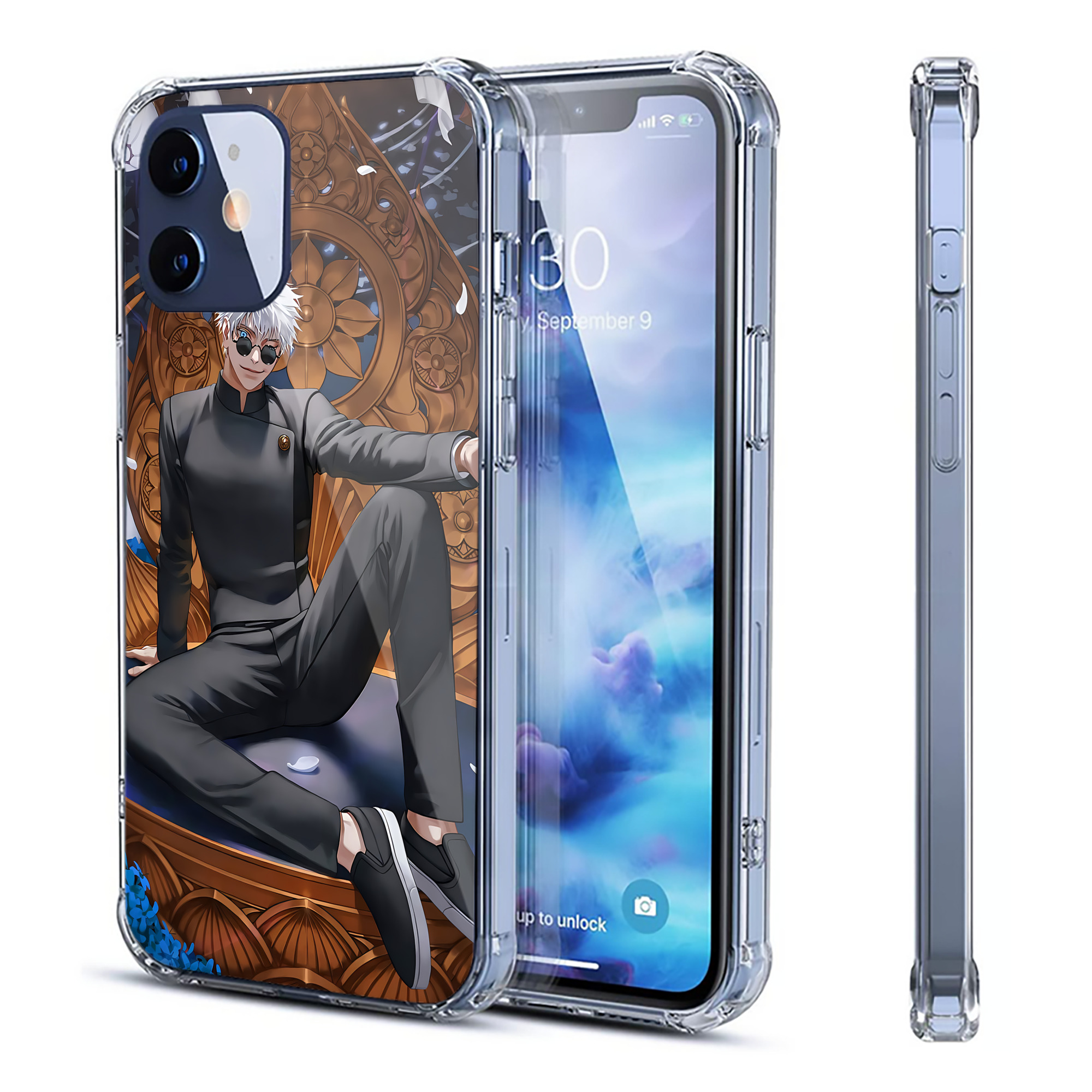 （画像用） 呪術廻戦 Jujutsu Kaisen 【iPhone 12シリーズ対応】透明スマホケース（クリアソフトケース）